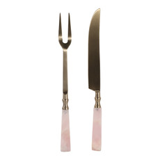 EV23548-02#S/2 13" Urbana Rose Quartz Carving Utensil Set
