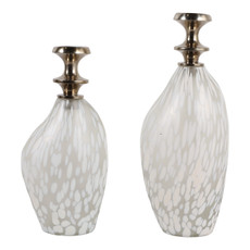 EV23568-01#S/2 11"/13" Wellston Glass Bottles W/metal Stopper