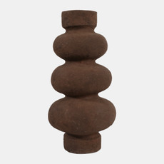 23575-01#17x8" Curvy Totem Ecomix Vase, Brown