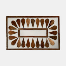 23583#S/3 10/11/12" Teardrop Inlay Boxes, White/natural