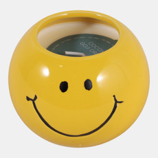 80600#4" 7 Oz Coconut Goji Smiley Face Candle, Yellow