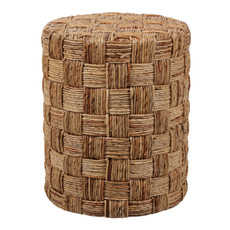EV23626#Pulap Woven Banana Leaf Stool
