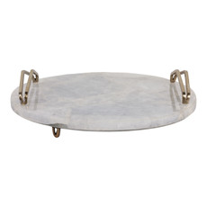 EV23648-02#12" Pannar White Agate Stone Tray