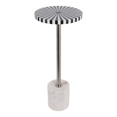 EV23652#25" Trella Black/white Accent Cocktail Drink Table