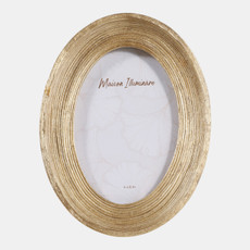 23684#4x6" Etched Oval Photo Frame, Gold