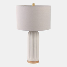 51395#27" Ceramic Table Lamp, Ivory
