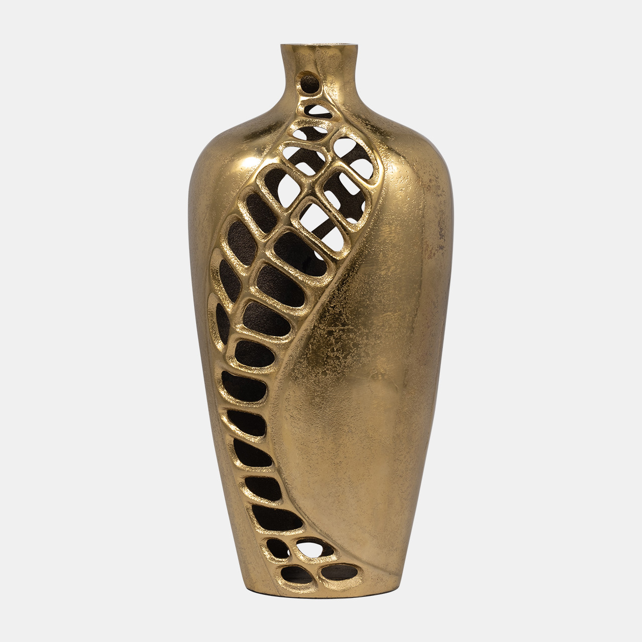 Metal,16"h,tall Modern Open Cut Out Vase,gold Sagebrook Home