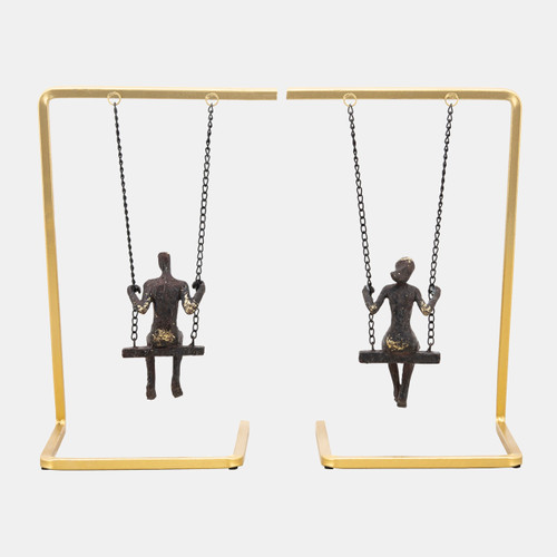 12373#S/2 Swinging People Bookends