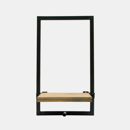 13107-01#S/5 Wood/metal Wall Shelves