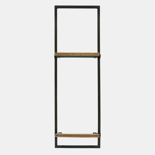 13107-01#S/5 Wood/metal Wall Shelves