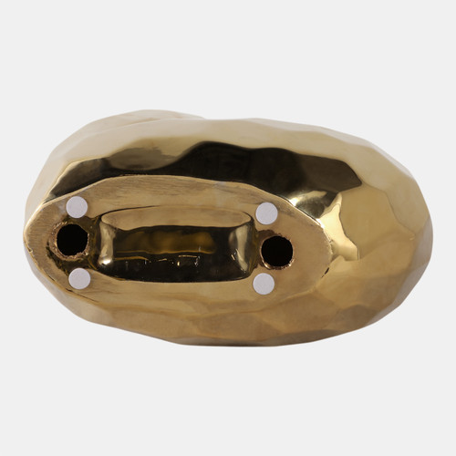 13216-01#Gold Ceramic Heart  11"