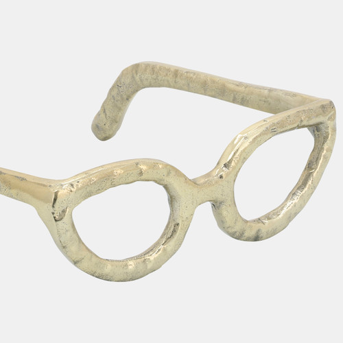13532-01#Gold Glasses Sculpture