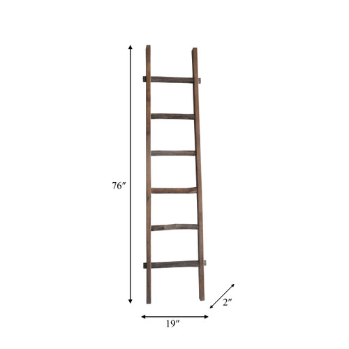 13933#Wooden Decorative 76" Ladder,brown