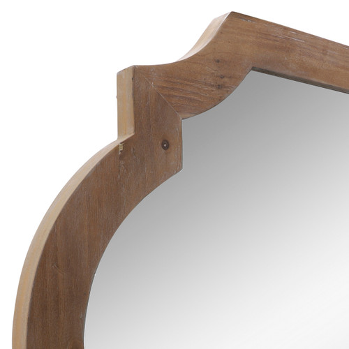 14064-01#Wood 44.5" Frame Wall Mirror,brown Wb