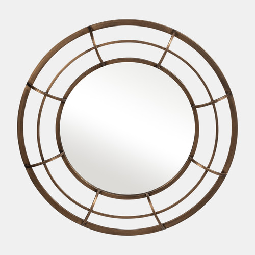 14658-01#Metal Frame 28" Wall Mirror ,gold - Wb