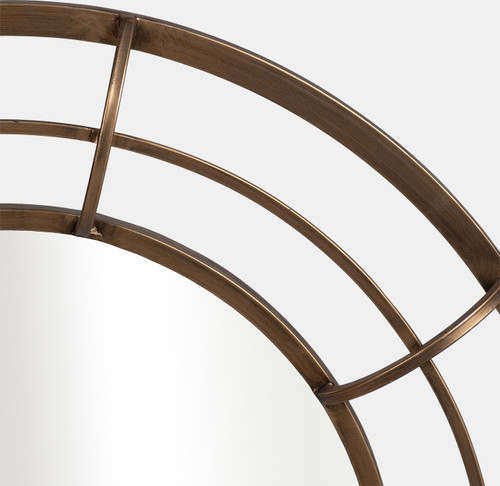 14658-01#Metal Frame 28" Wall Mirror ,gold - Wb