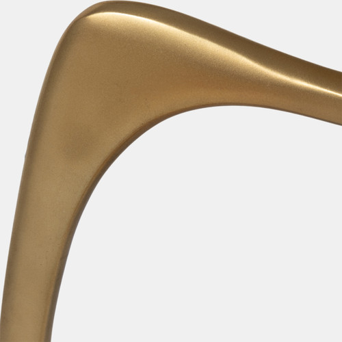 14844-01#Metal 22" Accent Table W/ White Marble, Gold  Kd