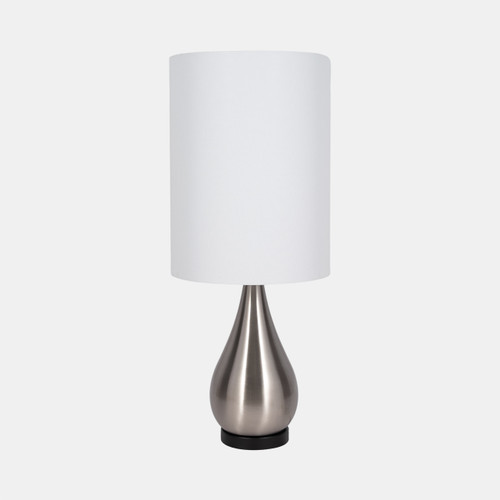 50222-04#Metal 40" Teardrop Table Lamp, Silver