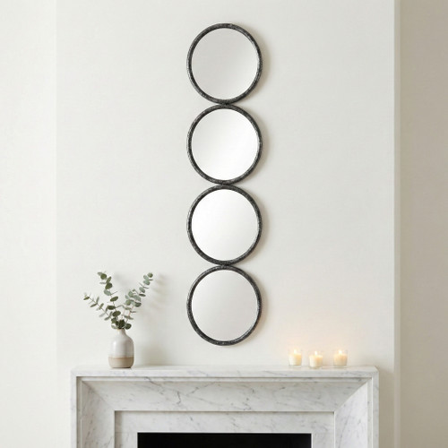 14994#48" 4-mirrored Circles, Black Wb