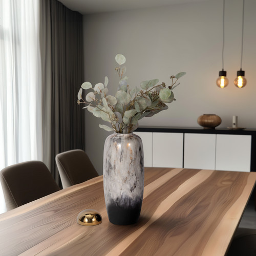 15058-02#17"h Urn W/ Gold Lid, Multi