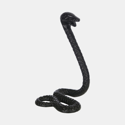 15277-02#Metal 10"h Snake, Black