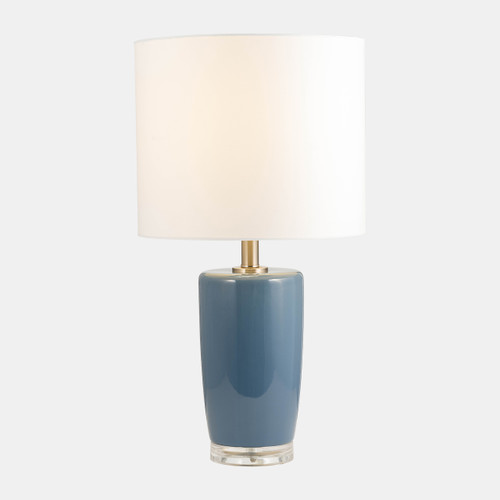 50644-01#S/2 Ceramic 25" Table Lamps, Blue