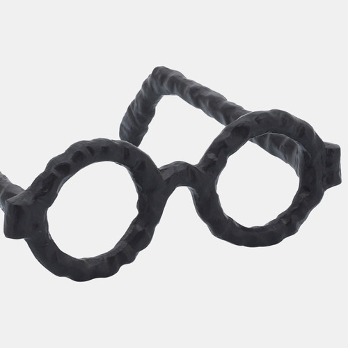 13532-06#Aluminum Glasses Sculpture, Black