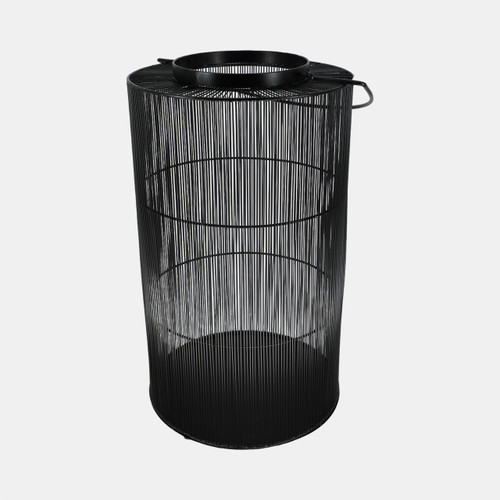 15443#Metal 26" Wire Lantern, Black