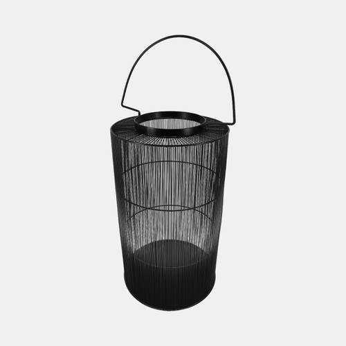 15443#Metal 26" Wire Lantern, Black
