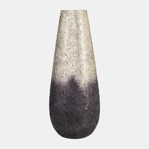 15503-01#18" Crackled Vase, Plum Ombre