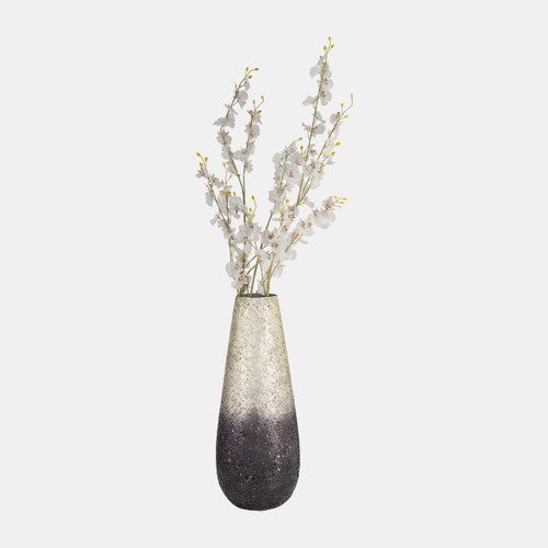 15503-01#18" Crackled Vase, Plum Ombre