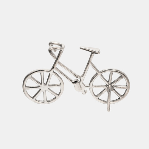 15585-01#9" Metal Bicycle, Silver