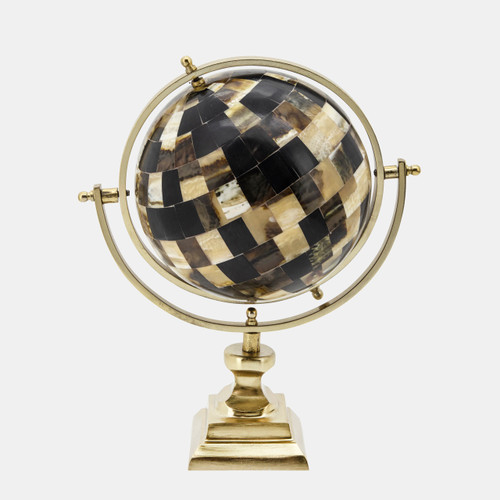 15679#14"h Globe, Brown/gold