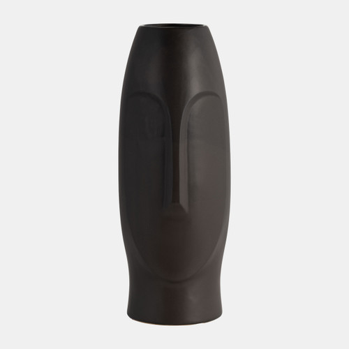 15763-02#14"h Face Vase, Black