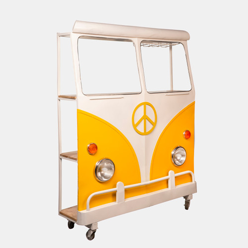 15507-02#Metal 69"h Bus Kombi Bar, Yellow