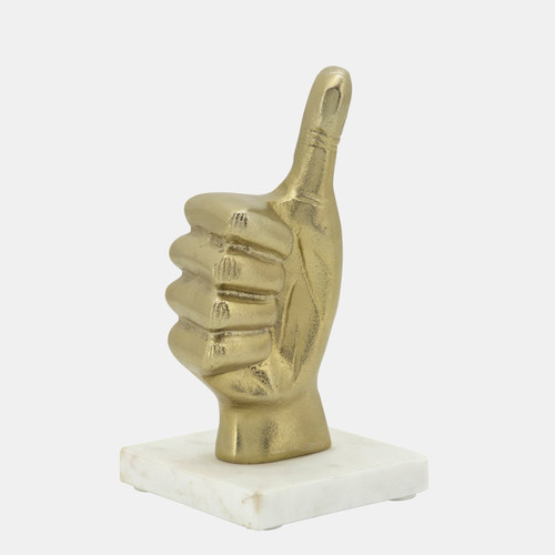 15668-02#8" Metal Thumbs Up, Gold