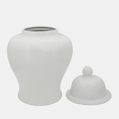 15871-02#28"h Temple Jar, Matte White