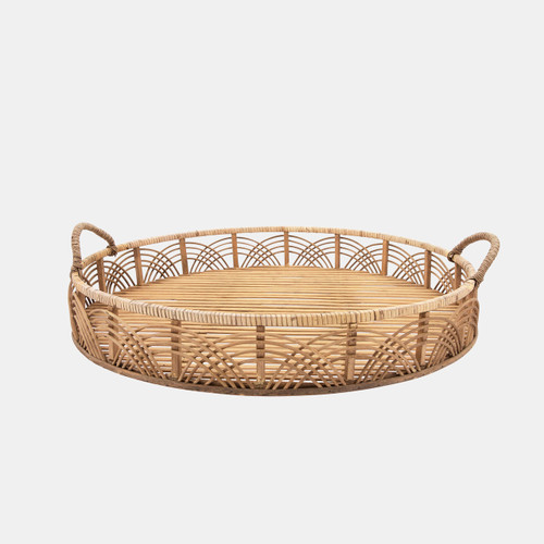 15880-02#S/2 Bamboo 24/30" Round Trays, Natural