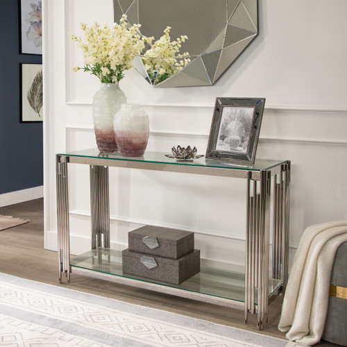 15938-01#Glass, 16"h 2-tone Vase, Blush