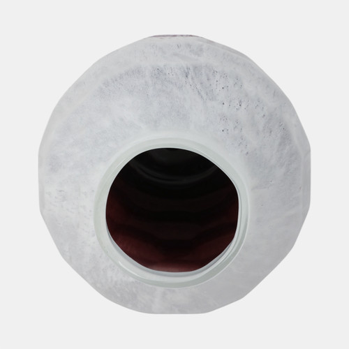 15938-02#Glass, 12"h 2-tone Vase, Blush