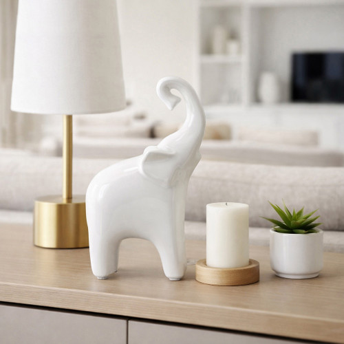 14354-08#Cer, 6 X11" Elephant White