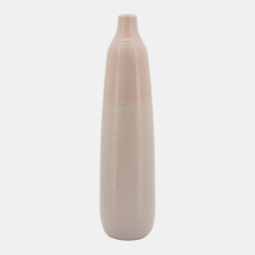 13914-11#22"h Bottle Vase, Blush