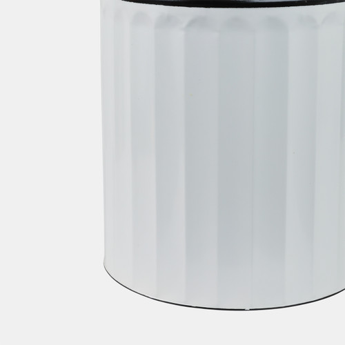 16320-01#Metal 24"h Milk Bucket, White