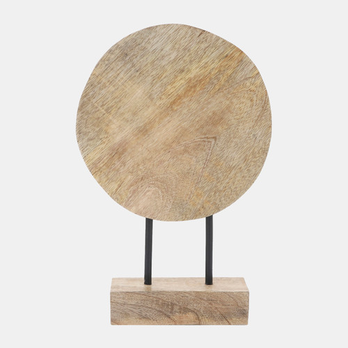 16388#Wood, 12'h Pinwheel Deco, Natural