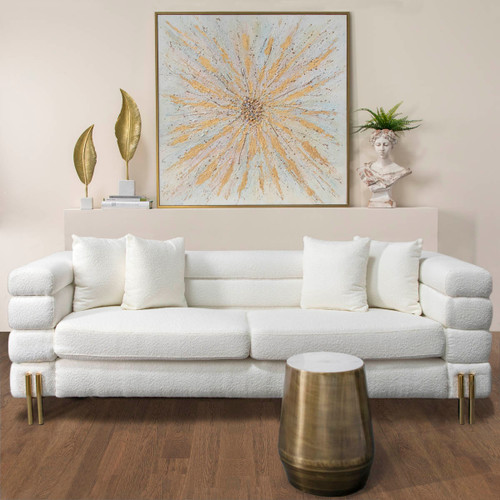 70082#52x52 Gold Bursts Canvas On Gold Frame