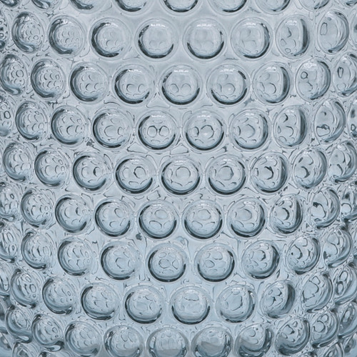 16690-01#Glass, 10''h, Bubbled Vase, Grey  