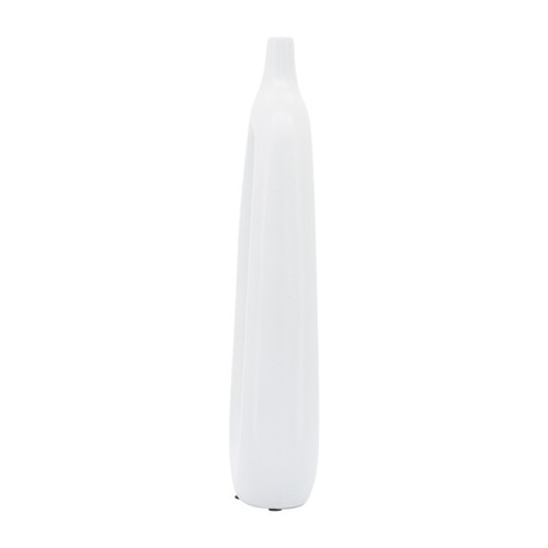 16848-02#Cer, 14"h Open Cut-out Vase, White