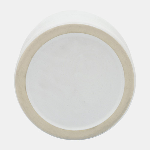 16772-03#Cer, S/3 7/9/10"d Mushroom Planters, White