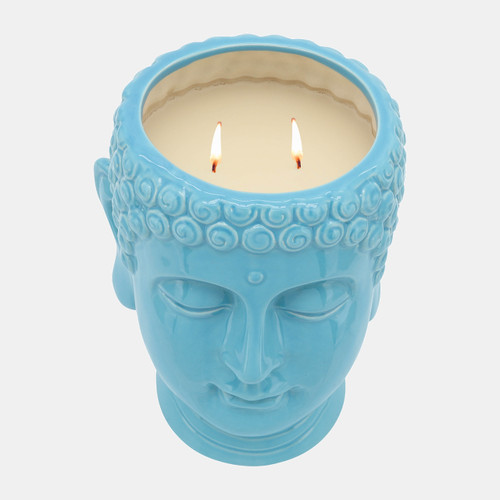 80028-01#S/3 Buddha Citronella Candle, 8.5" Multi 40oz