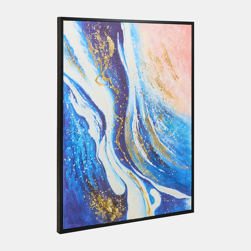 70168#30x40 Handpainted Abstract Canvas, Multi